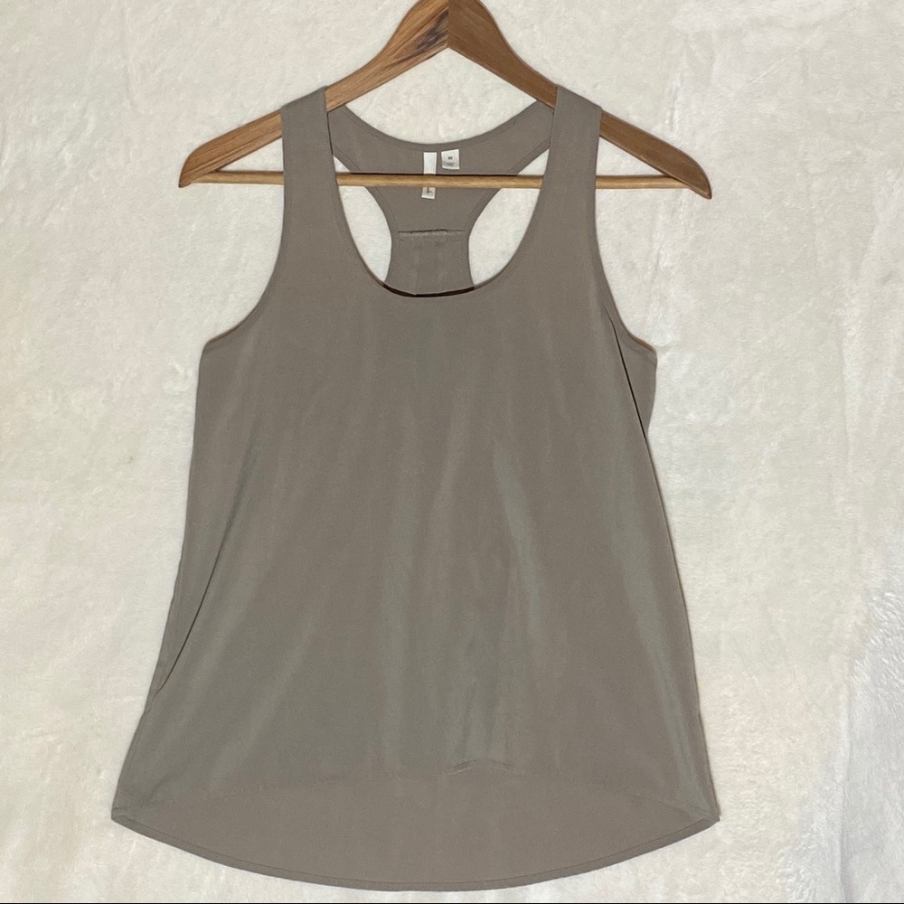 beige tank top